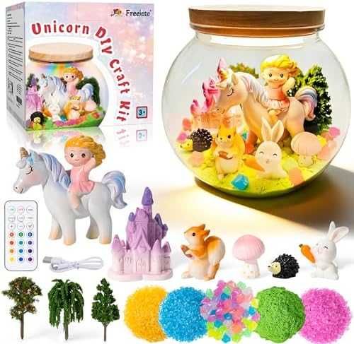 Нов Светещ терариум с еднорог – творчески комплект за момичета Играчка