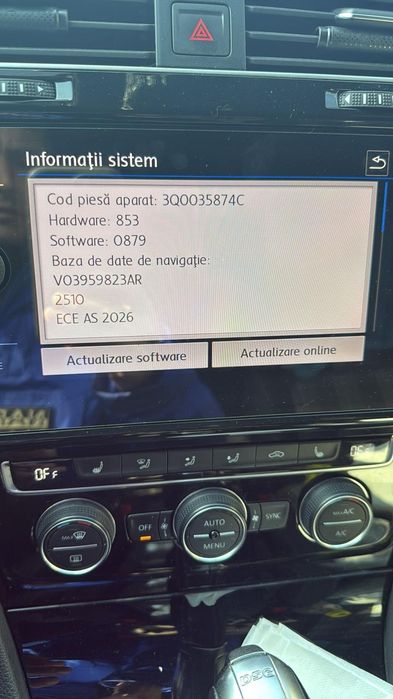 Navigație MIB 2 8 inch originală Volkswagen gama vag
