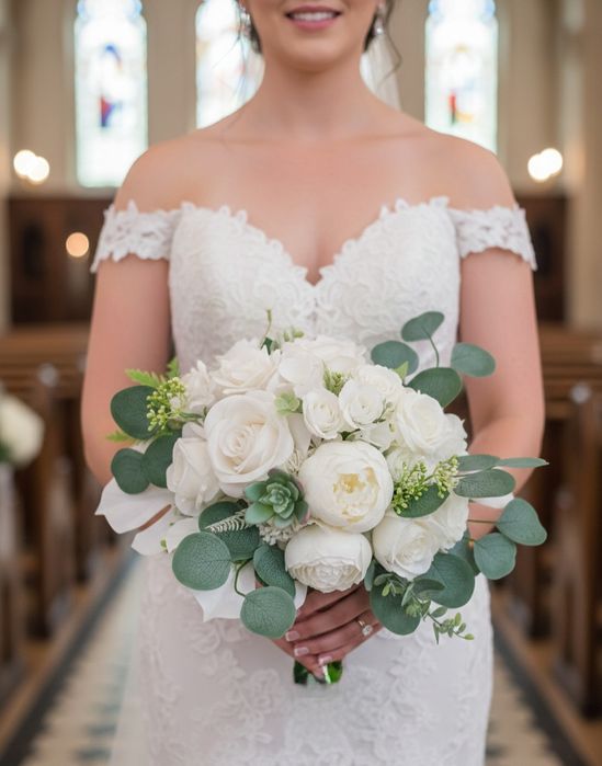 Buchet mireasa / nasa , lumanari