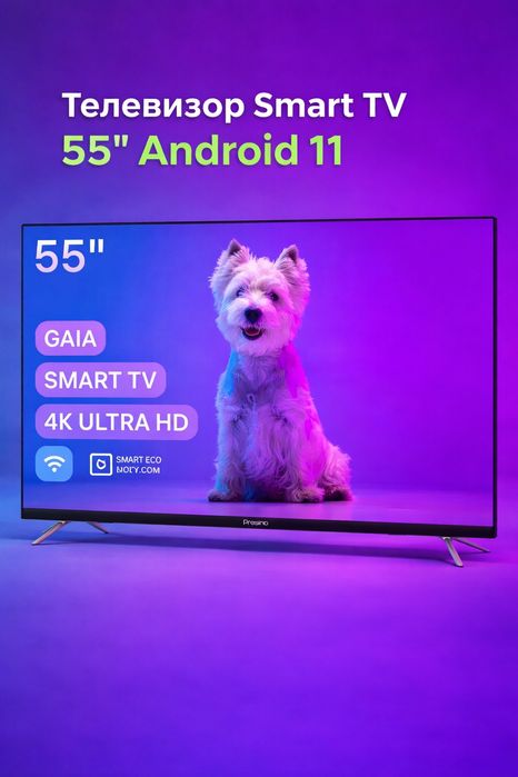 PS4 Pro + Smart TV, 55" + 2 шт. Геймпад