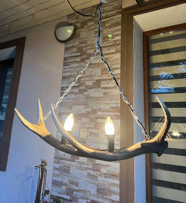 Лампа/Полилей от еленови рога