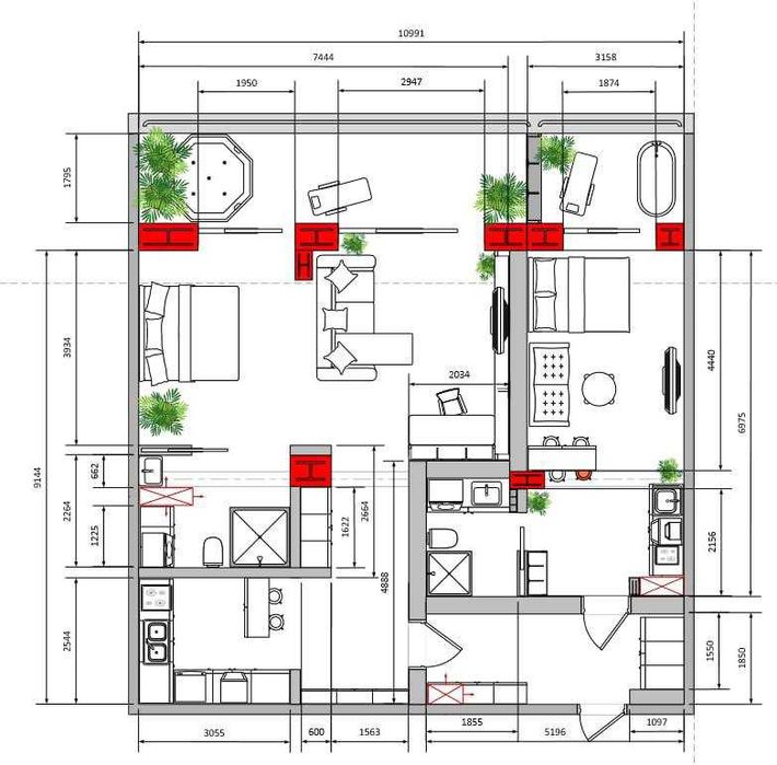 Пентхаус с террасой в Seoul Mun, 139 м² общей площади