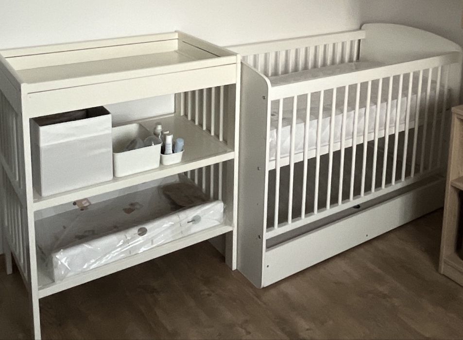 Patut bebe alb 120x60