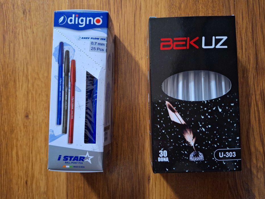 Шариковые ручки качественные синие в пачке 25 шт. 30 шт.