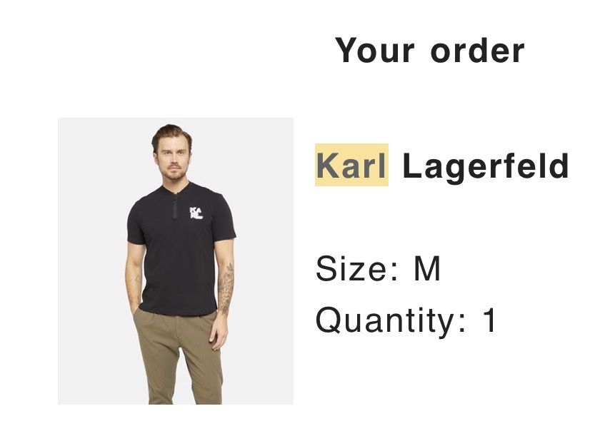 Tricou polo Karl Lagerfeld original