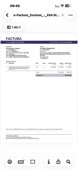 Camera SONY Fx3 -Factura si Garantie 2 ani.