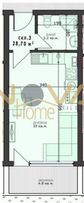 Продава се Едностаен апартамент в Варна, Възраждане 4 - 33 кв.м за 728 €/кв.м - Снимка #1