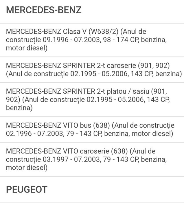 Placute Noi Originale Mercedes-Benz MAI MULTE TIPURI MODELE MAI VECHI