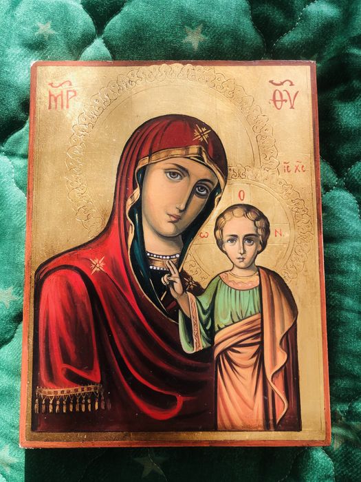 Икона на Света Богородица - ръчно рисувана
