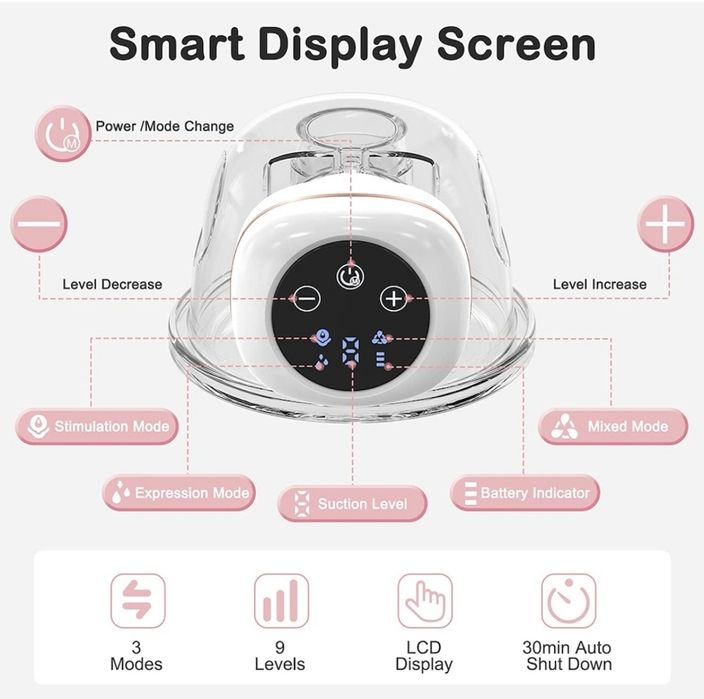 Нова удобна електрическа помпа за кърма, MOSMAO, безжична