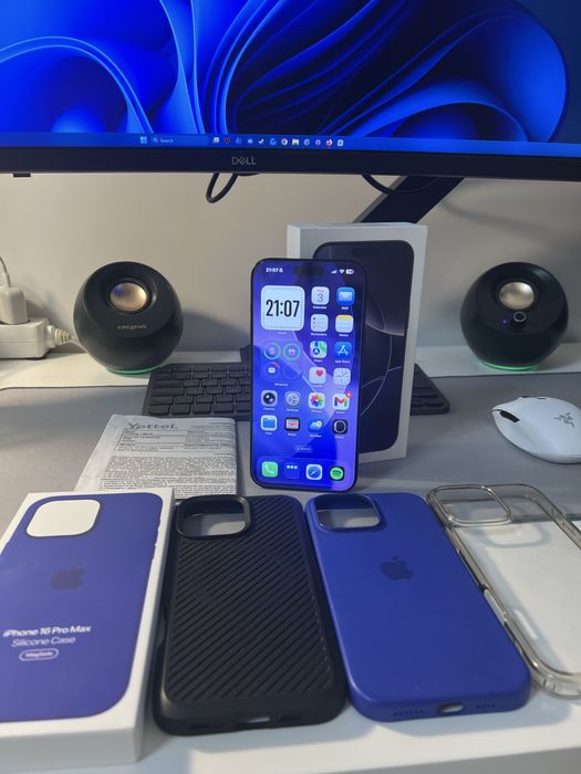 Iphone 16 pro max. ПЕРФЕКТЕН, в гаранция до 2028г.