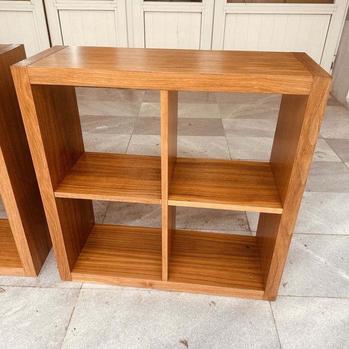 Комплект 2 дървени етажерки 70x70 – модерна визия и здравина