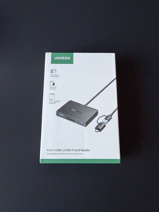 Cititor carduri SD microSD + 2 mufe usb, interfata usb/usb c
