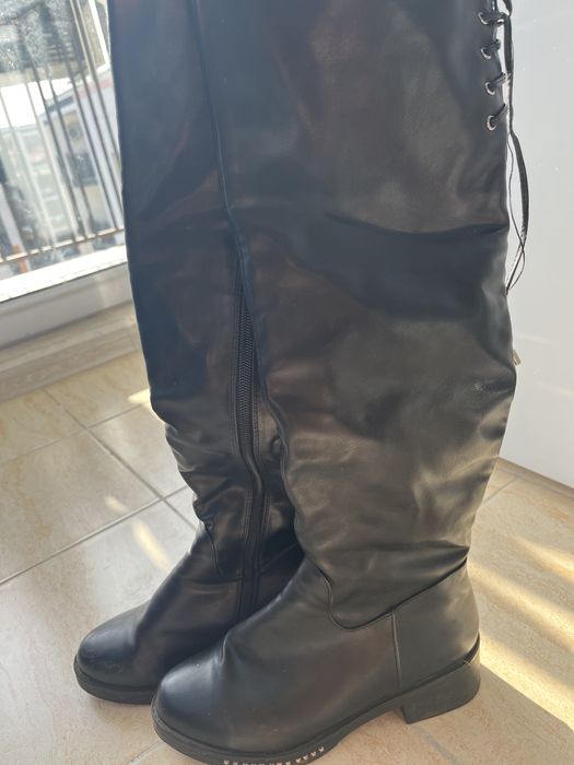 Длинные сапоги зима