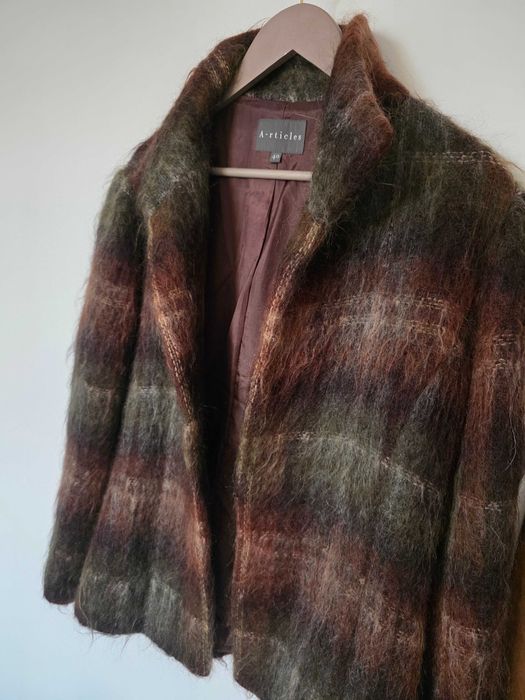 Палто тип сако от мохер и вълна 40 р-р