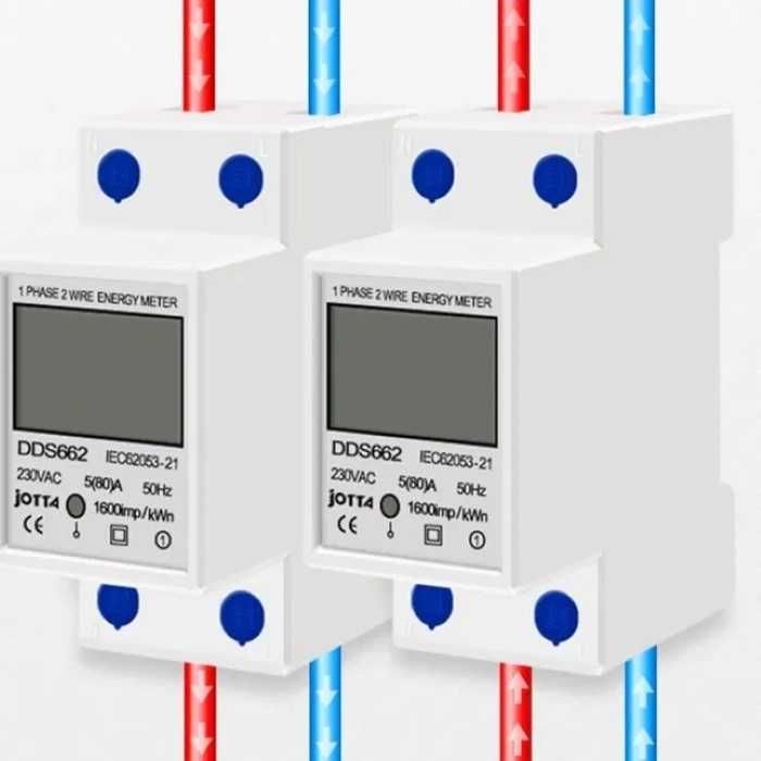 Контролен подотчетен монофазен електромер за DIN шина 80А