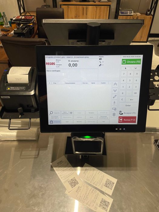 Monoblok kassa aparat pos tizim skaner chek printer orbit x printer