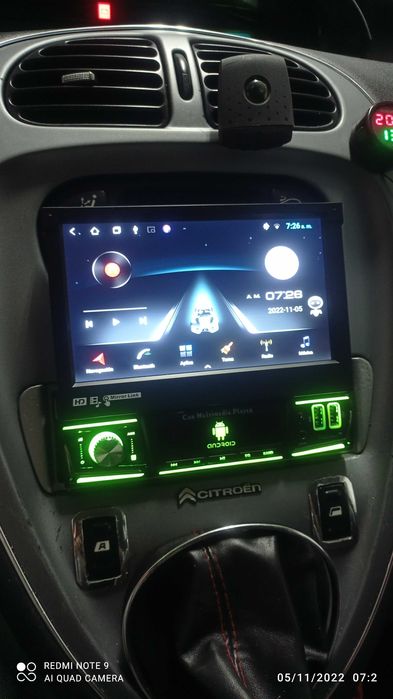 Navigatie Android 1DIN Universala Ecran Retractabil - CarPlay QLed DSP