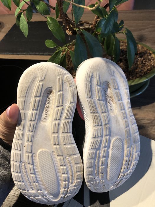 Papuci Adidas cu scai runfalcone 3.0 gri cu roz mărimea 23