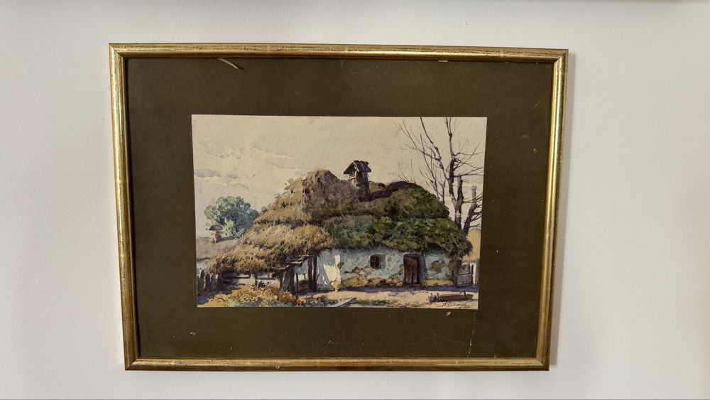 Vand tablou original Laszlo Dioszeghy acuarela pe carton