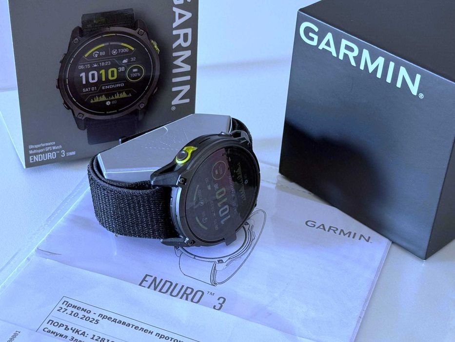Бартер! Гаранция! Garmin Enduro™ 3 51mm Power Sapphire / Солар / Титан / UltraFit
