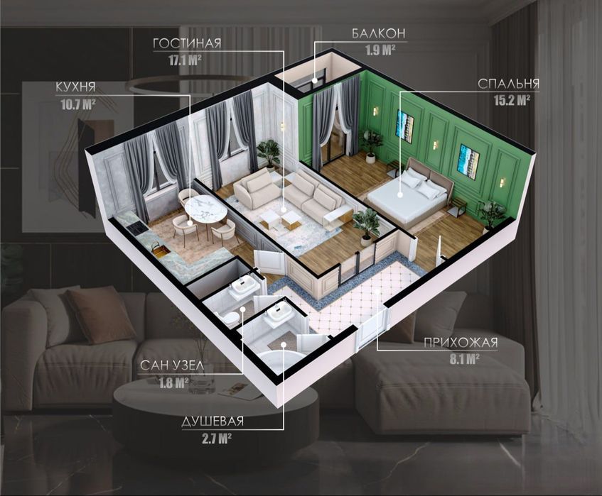 ЖК Savr Avenue Продаётся своя 2х комнатная квартира ,Мирабадский район