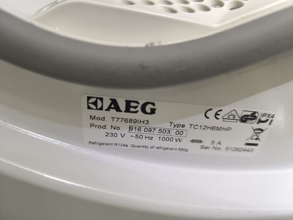 Сушилня AEG T77689IH3 - 8кг. термопомпа А+++