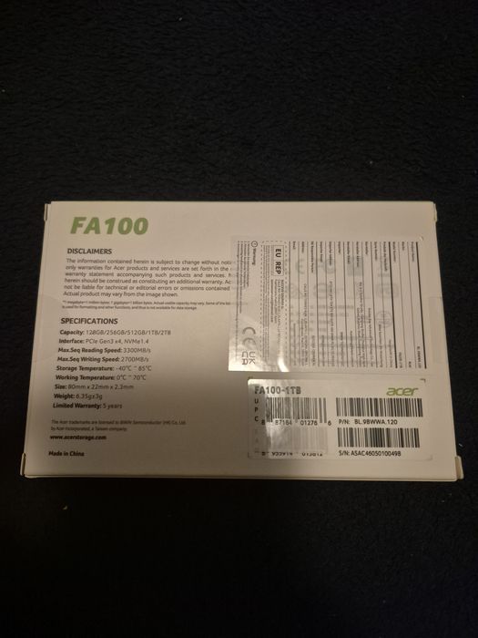 ssd acer Fa100 M.2