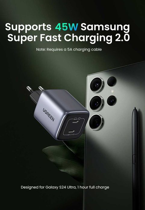 UGREEN CD294 Nexode GaN 45W 2C QC4.0 For Macbook iPad iWatch iPhone 17