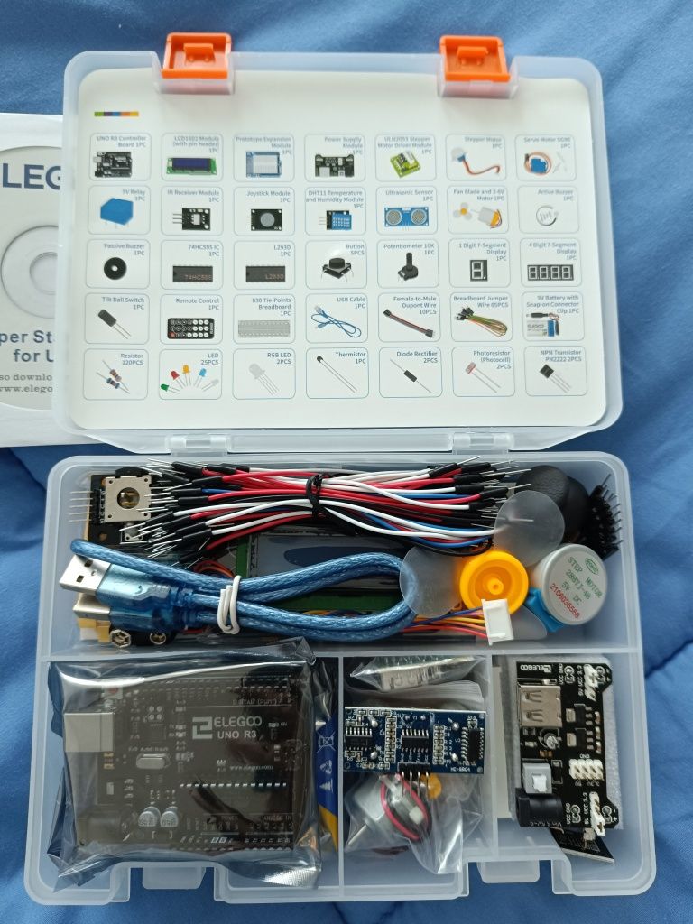 Arduino Uno R3 Super Starter Kit Project Elegoo set electronică copii ...