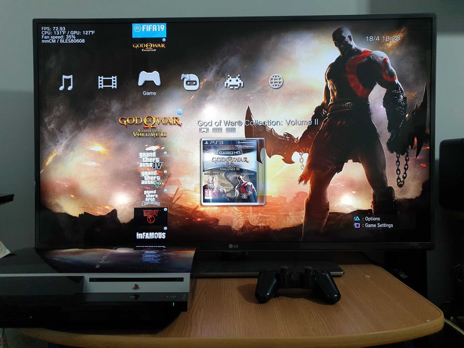 PS3 modat CFW 320 GB + 40 jocuri (GTA V, Red Dead, God of War, NFS)