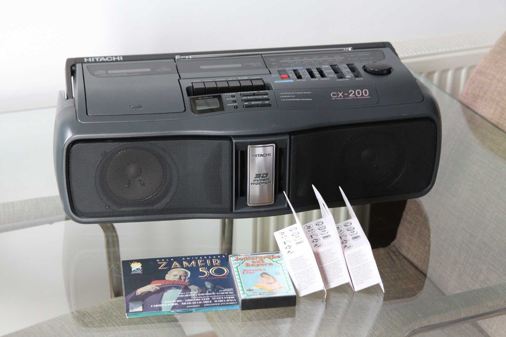 Boombox Hitachi CX-200 CD radio cassette recorder complet revizuit