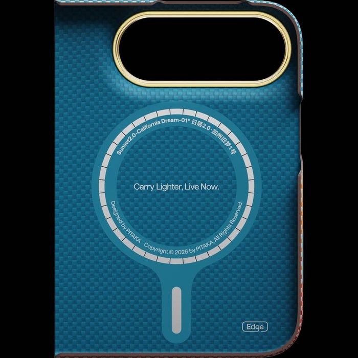 Карбонов Калъф с MagSafe Pitaka Edge Case Over the Horizon 2.0 за iPhone Duo – Sunset