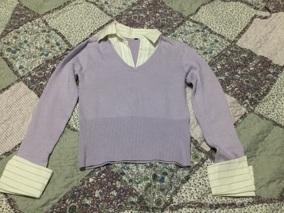 Кофточка женская теплая.Пятнистая женская кофточка