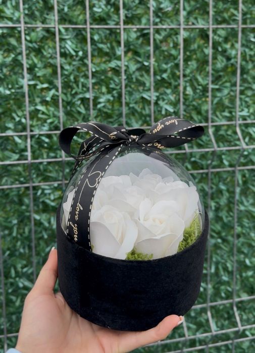 Подаръци от сапунени рози и сатенени рози