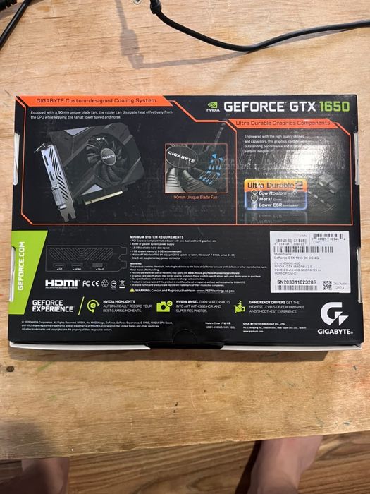 Gtx 1650 на 4gb от gigabyte
