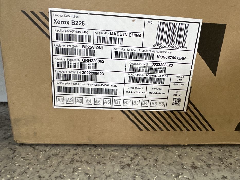 Новый принтер МФУ Xerox B225