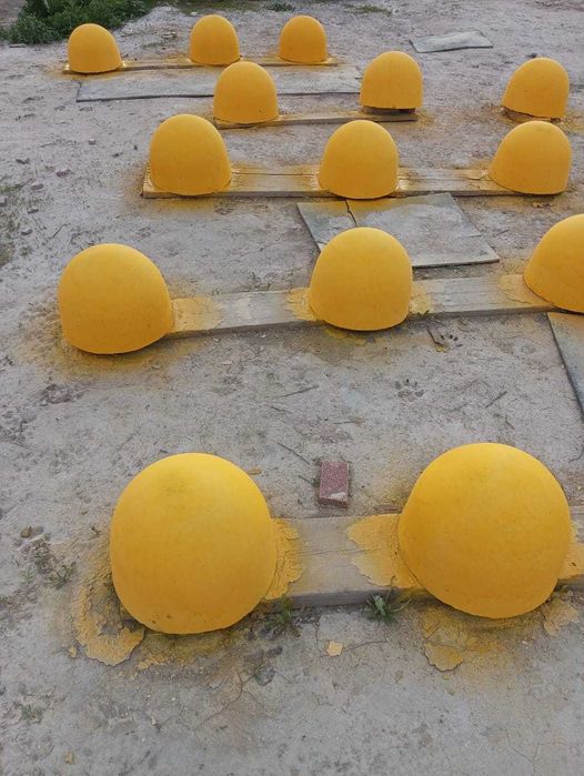 Парковочный бордюр, ограничитель парковки, полусфера бетонная парковка