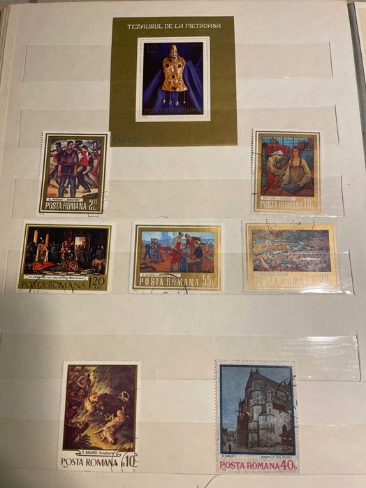 Vand clasor cu timbre vechi romanesti.