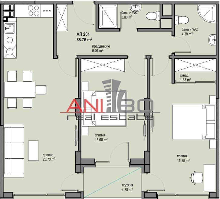 Продава се Тристаен апартамент в София, Левски Г - 103 кв.м за 984 €/кв.м - Снимка #1