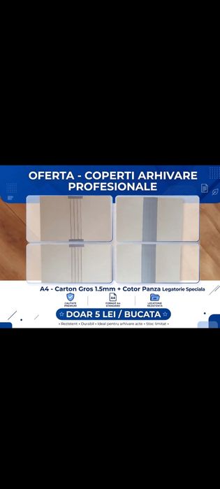 Coperti arhivare inclus manopera arhivare  6 ron.
