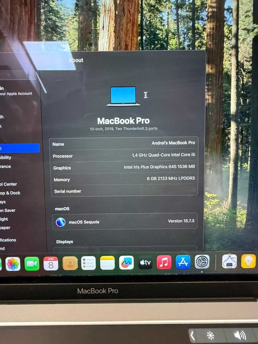 ZAP AMANET Gara de Nord - Macbook Pro 13 2019 - 8GB RAM - 128GB - 47 cicluri - i5 1.4GHz
