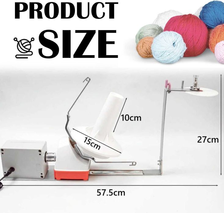 BONJUME Răsucitor Electric de Lână, Bobinator Fire, Viteza Reglabilă