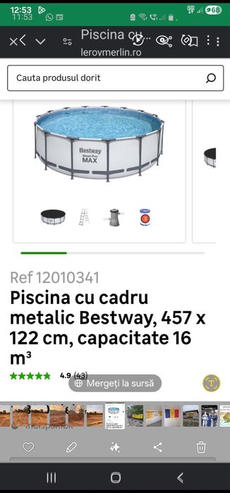 Vand piscina noua cu montaj la domiciliu