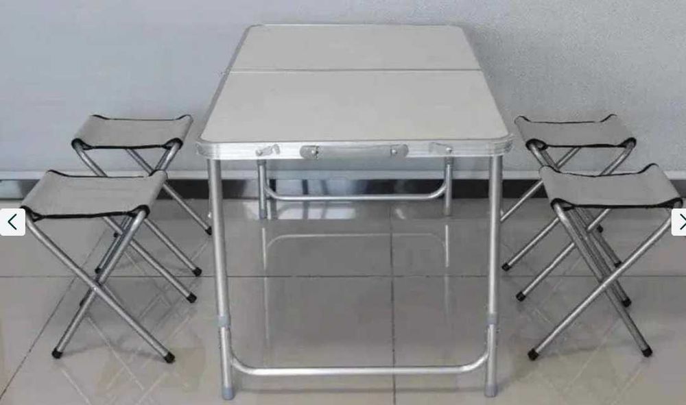 Нови Компект Сгъваема Маса и 4 стола Подсилени, Промоция от Вносител