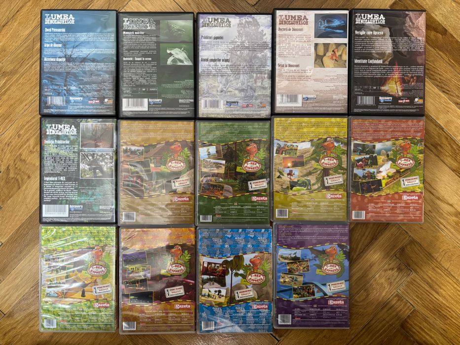 14 Buc DVD-uri Colectia Lumea Dinozaurilor si T-Rex Express Educative
