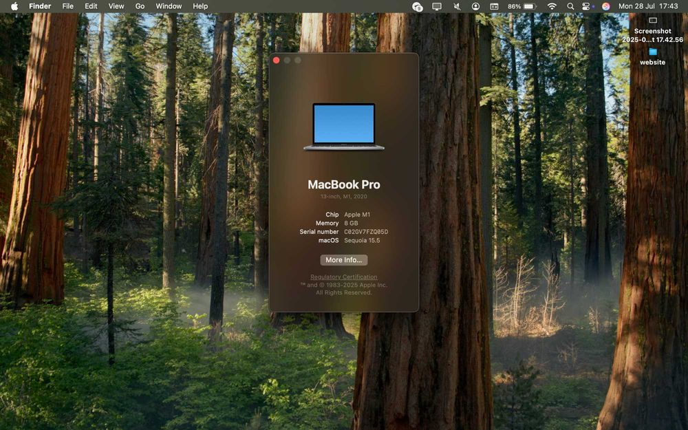 MacBook Pro M1 13.3"  8/256