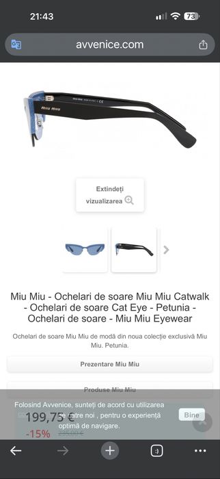 Ochelari de soare Miu Miu