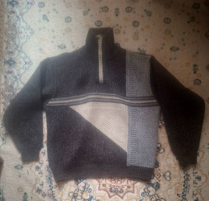 Свитер Кофта Полузамок, шерсть, Турция, размер 50-52