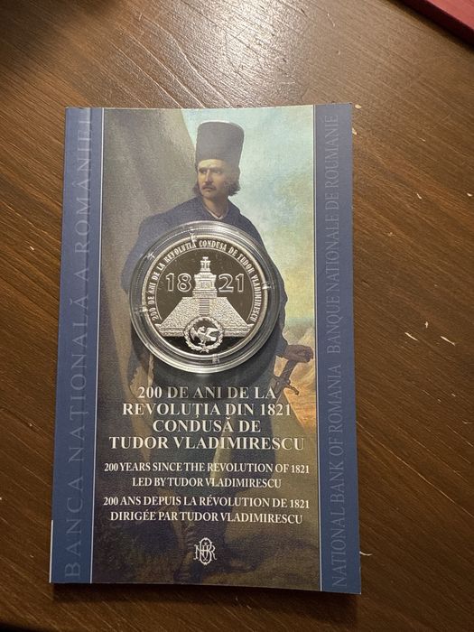 MONEDA BNR Tudor Vladimirescu Revolutia din 1821 10 lei 2021